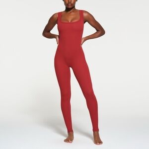 SKIMS Burgundy Sleeveless Jumpsuit